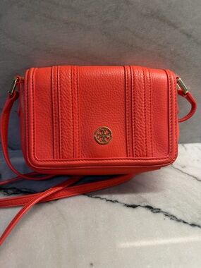 Tory Burch Coral Leather Crossbody Bag